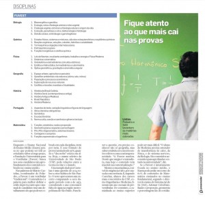 FUVEST disciplinas