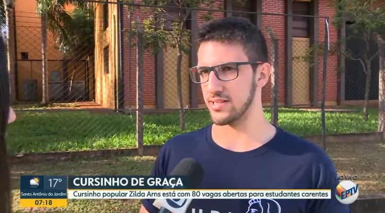 Cursinho popular Zilda Arns em Campinas está com 80 vagas abertas para estudantes carentes – EPTV (afiliada Globo)
